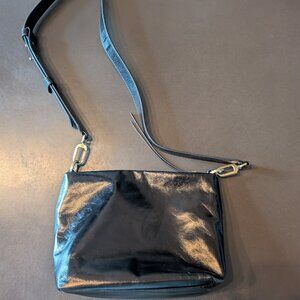 HOBO Shiny Black Crossbody Bag